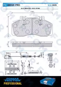 Комплект тормозных колодок FOMAR Friction FO 495181